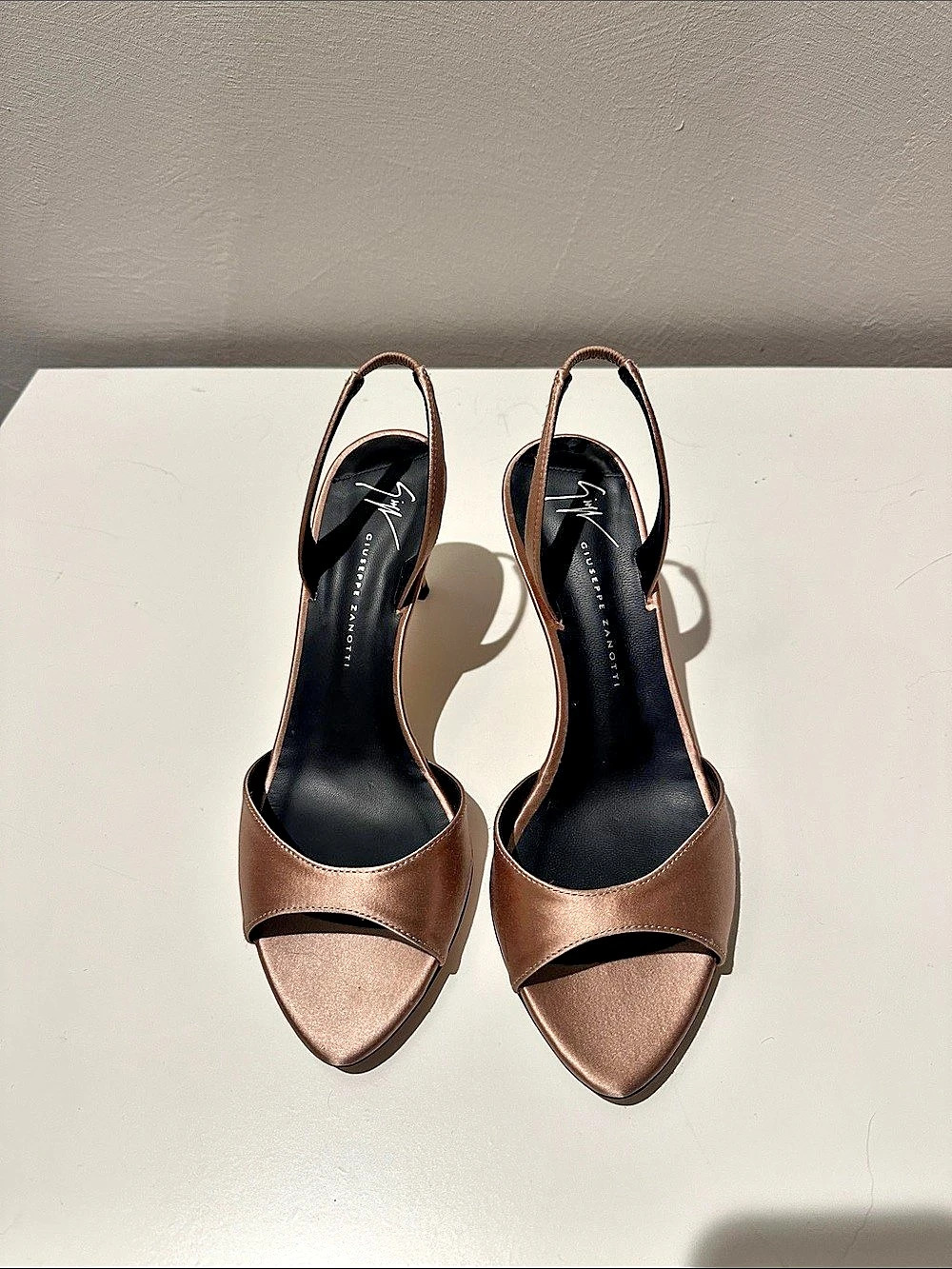 Giuseppe Zanotti - Clandestino 70 Slingback Heels Brown EU 37